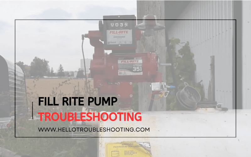 Fill Rite Pump Troubleshooting-FI