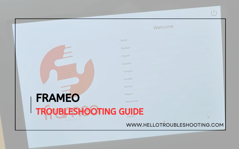 Frameo Troubleshooting-FI