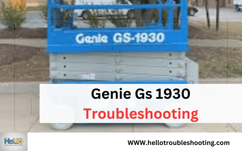 Genie Gs 1930 Troubleshooting-FI