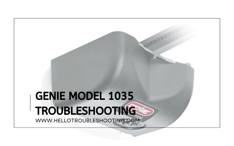 Genie Model 1035 Troubleshooting