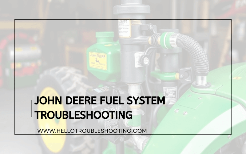 John Deere Fuel System Troubleshooting