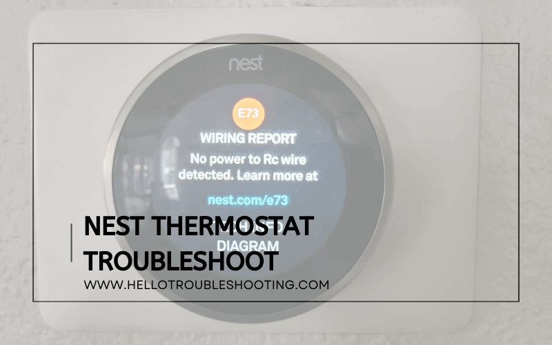 Nest Thermostat Troubleshoot