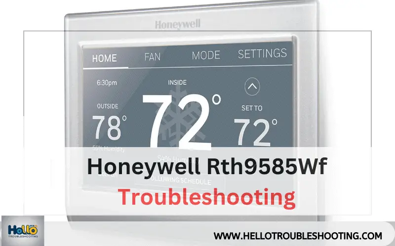 Honeywell Rth9585Wf Troubleshooting-FI