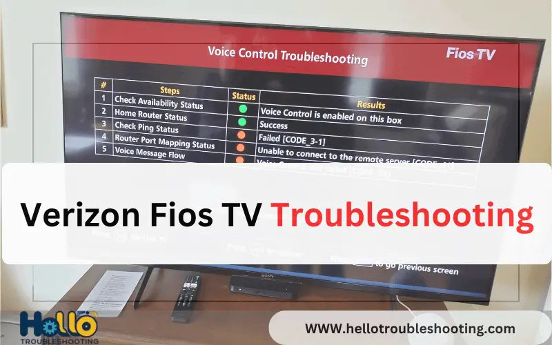 Verizon Fios TV Troubleshooting