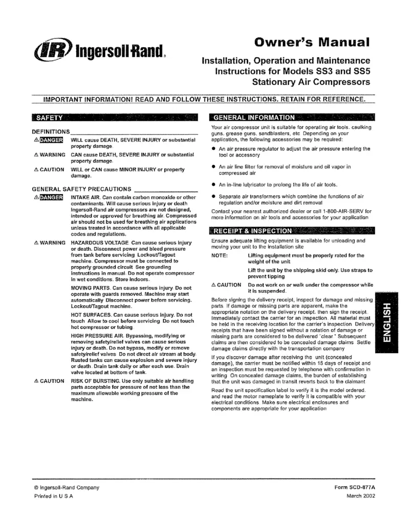 Ingersoll Rand Air Compressor Troubleshooting