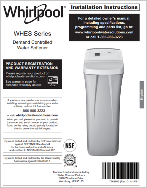 Whirlpool Water Softener Troubleshooting