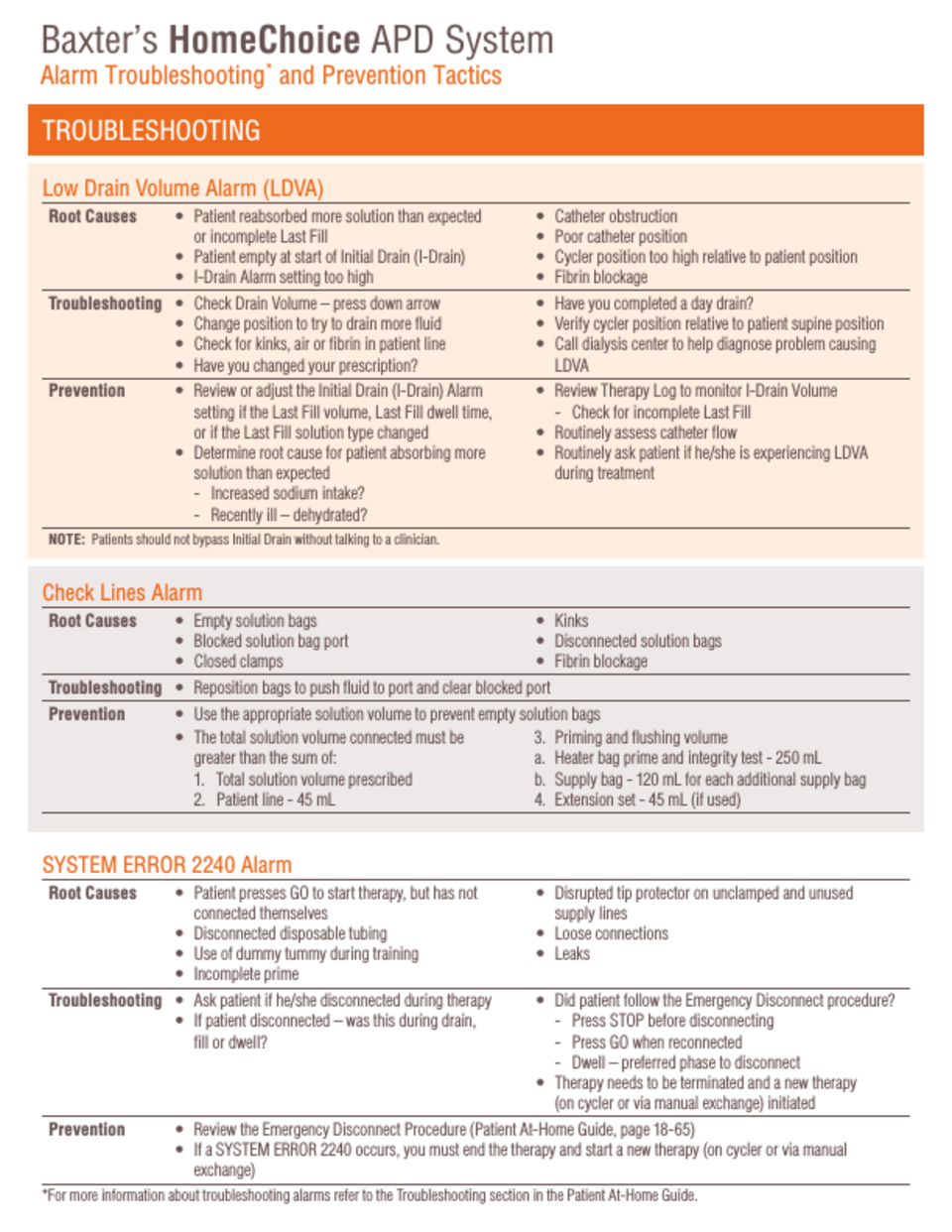 Baxter Peritoneal Dialysis Machine Troubleshooting