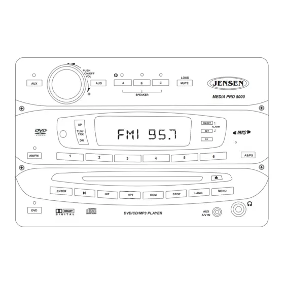 Jensen Media Pro 5000 Troubleshooting