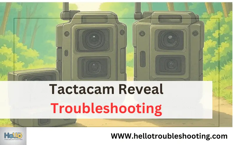 Tactacam Reveal Troubleshooting