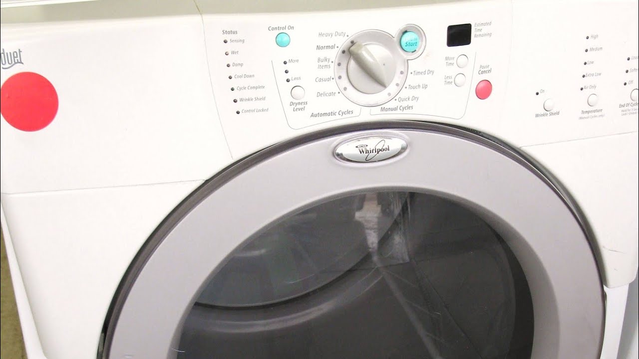 Whirlpool Duet Dryer Troubleshooting