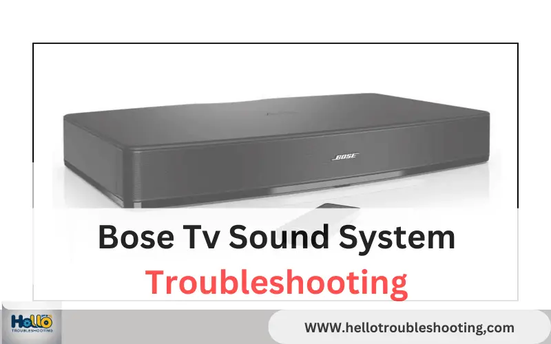 Bose Tv Sound System Troubleshooting-FI