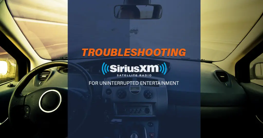 Xm Satellite Radio Troubleshooting