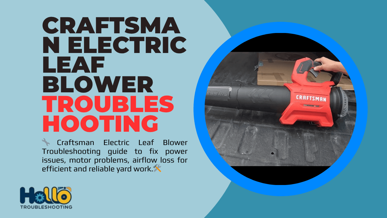 Craftsman Electric Leaf Blower Troubleshooting-FI