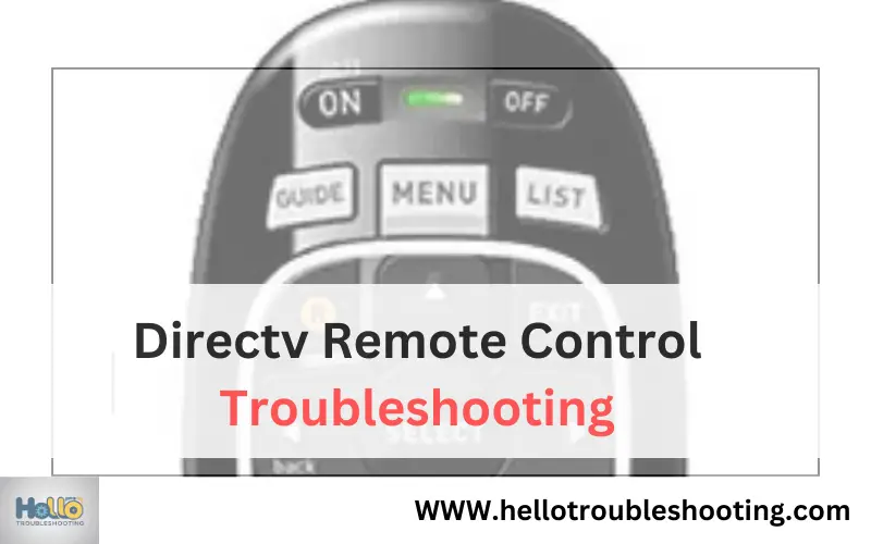 Directv Remote Control Troubleshooting