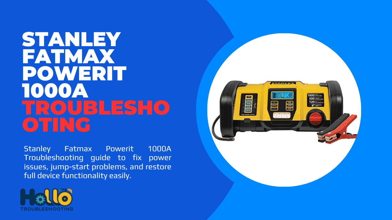 Stanley Fatmax Powerit 1000A Troubleshooting FI