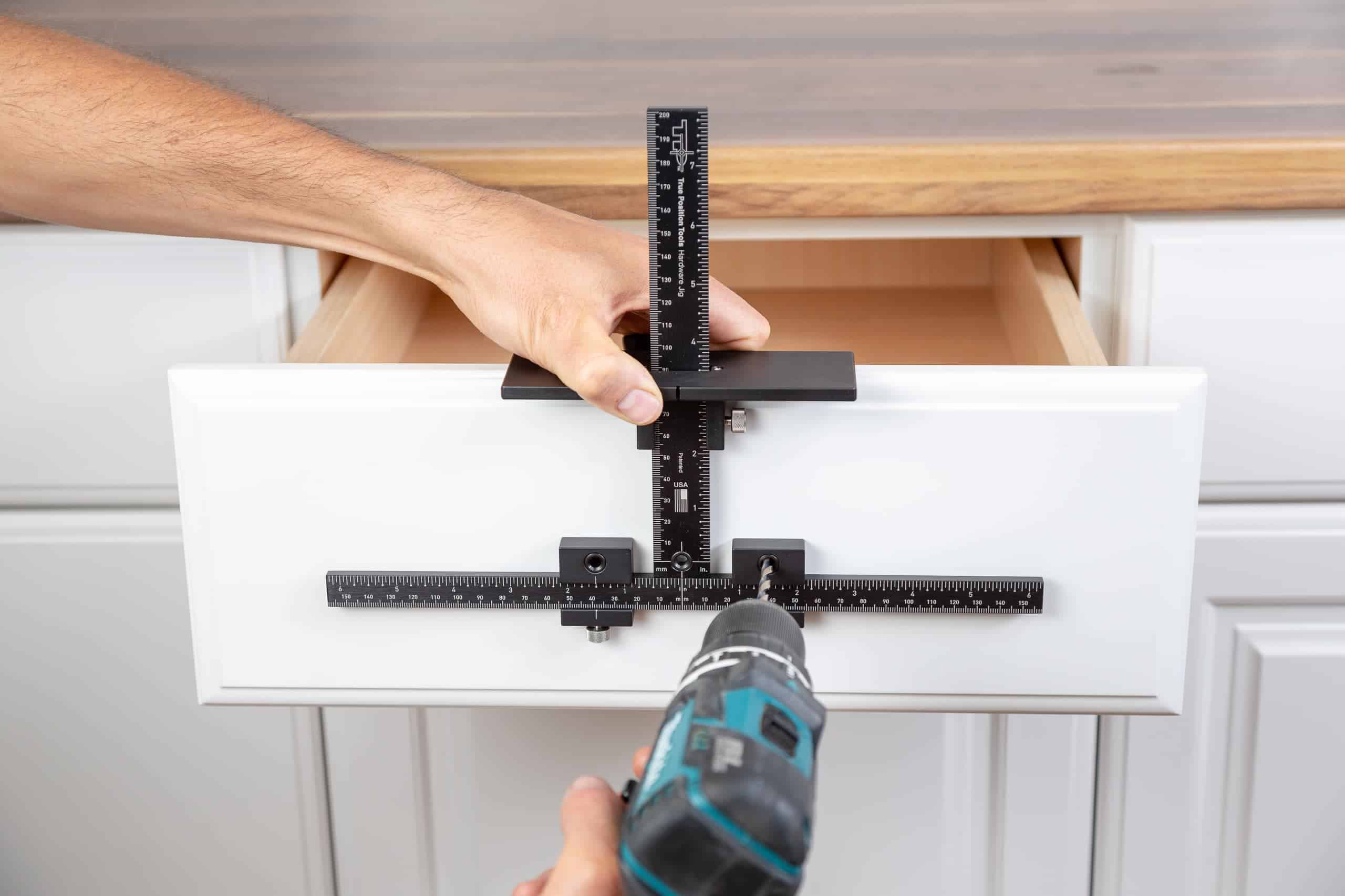 How to Install Cabinet Handles With a Template