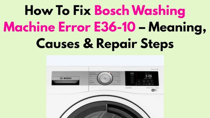 Bosch Washing Machine Error Codes