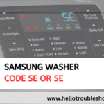 Samsung Washer Code Se Or 5E-FI