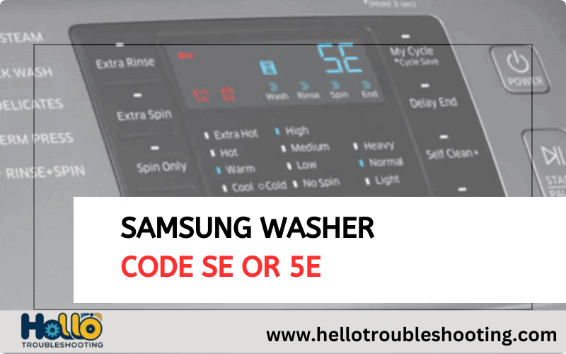 Samsung Washer Code Se Or 5E-FI