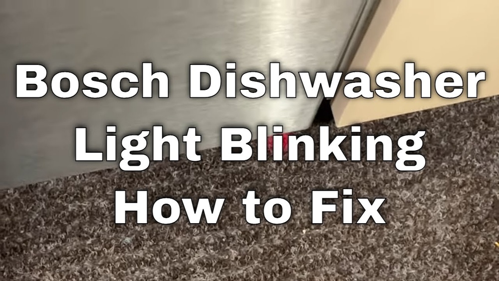 Bosch Dishwasher Not Starting Red Light Flashing