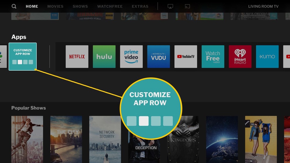 Customize App Row Vizio Not Working