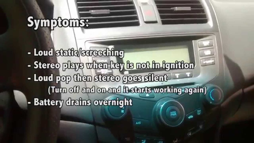 Honda Accord Stereo Not Working