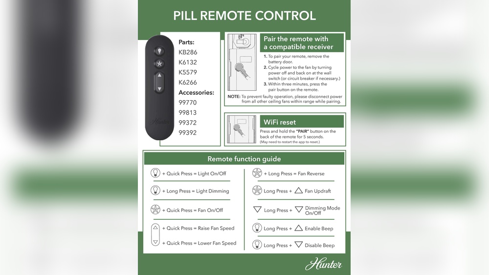 Hunter Ceiling Fan Remote Not Working
