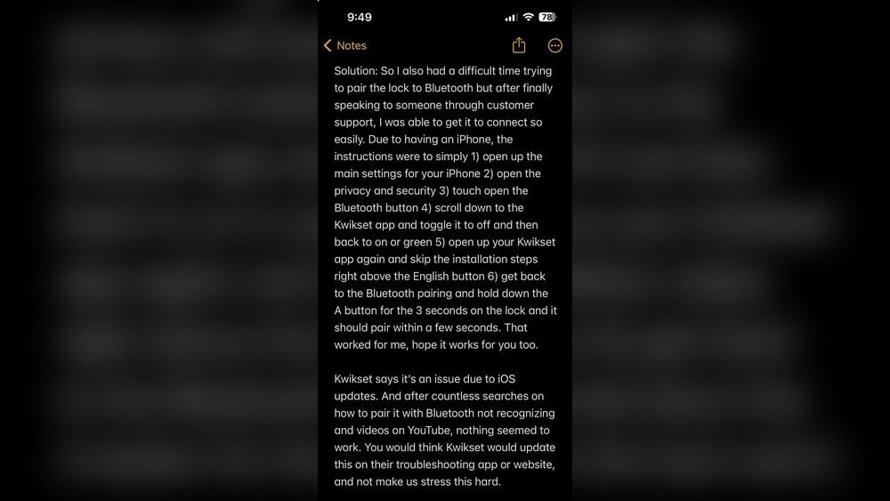 Kwikset Halo Bluetooth Not Working