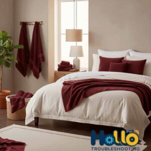 Burgundy Towels And Linens