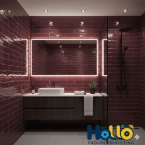 Glossy Burgundy Wall Tiles