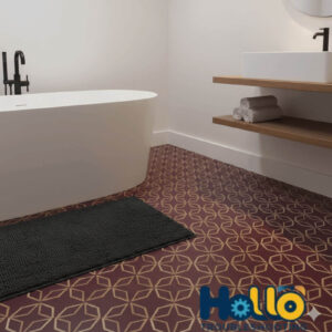 Patterned Burgundy Floor Tiles