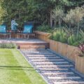 Garden Edging Ideas Shaping A Lawn With Slate Chippings