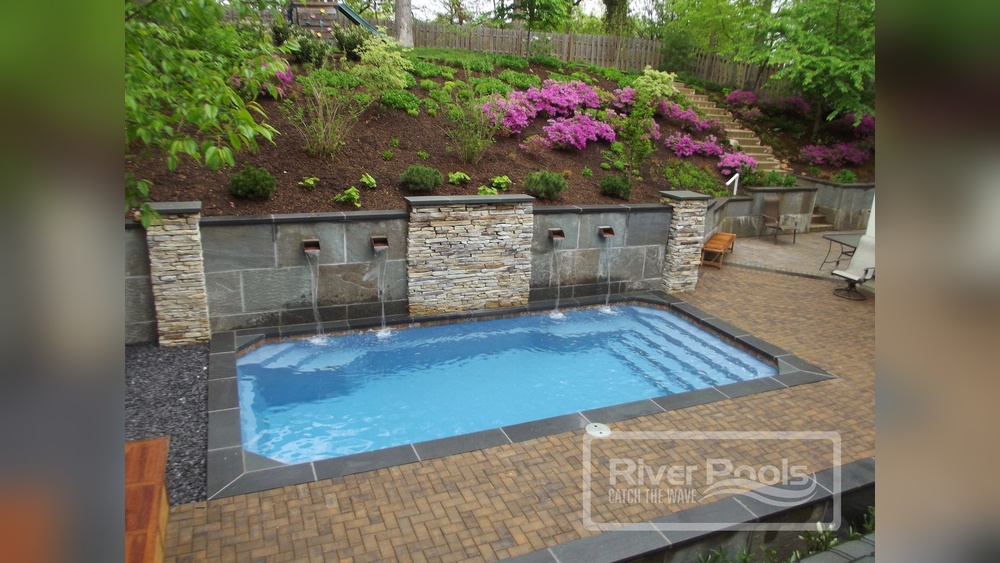 Sloped Backyard Ideas With Retaining Walls And Pools