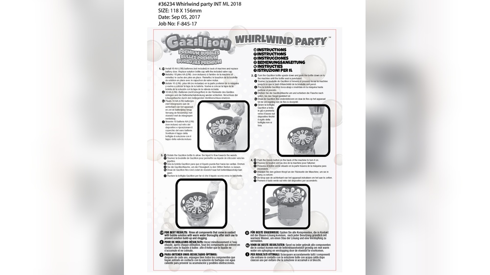 Gazillion Whirlwind Bubble Machine Troubleshooting