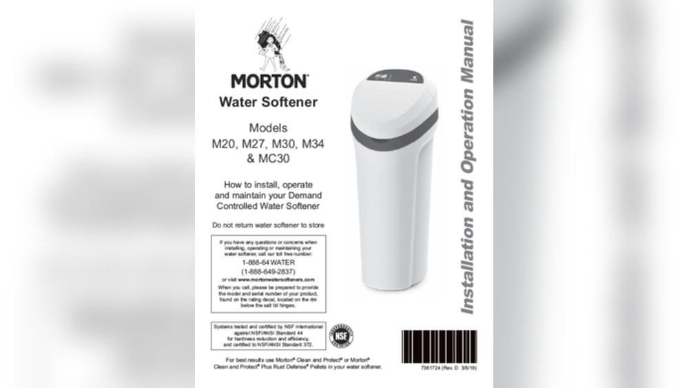 Morton Water Softener Manual Troubleshooting