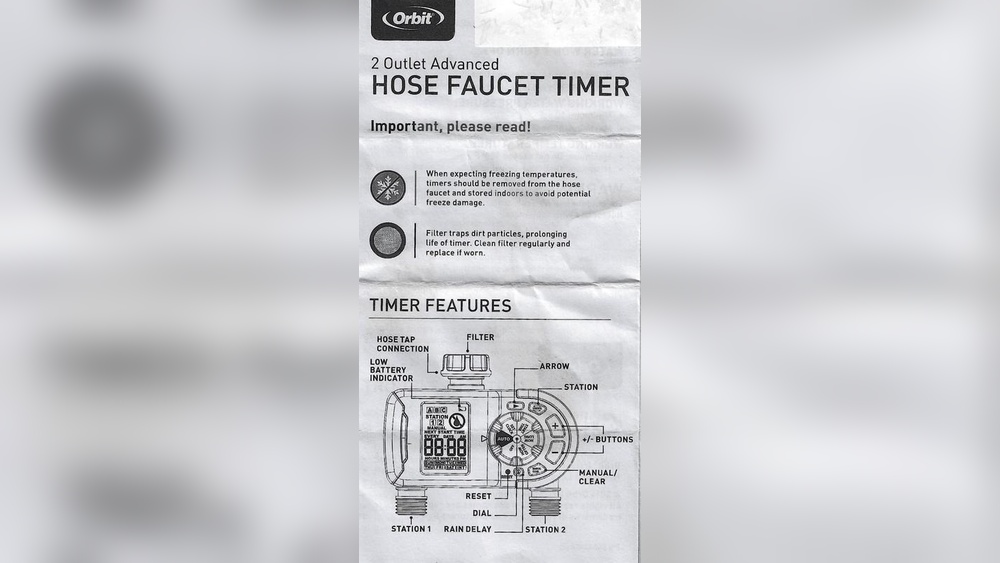 Orbit 2 Outlet Hose Faucet Timer Troubleshooting