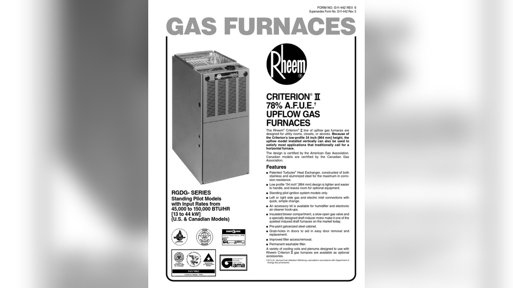 Rheem Criterion Ii Gas Furnace Troubleshooting