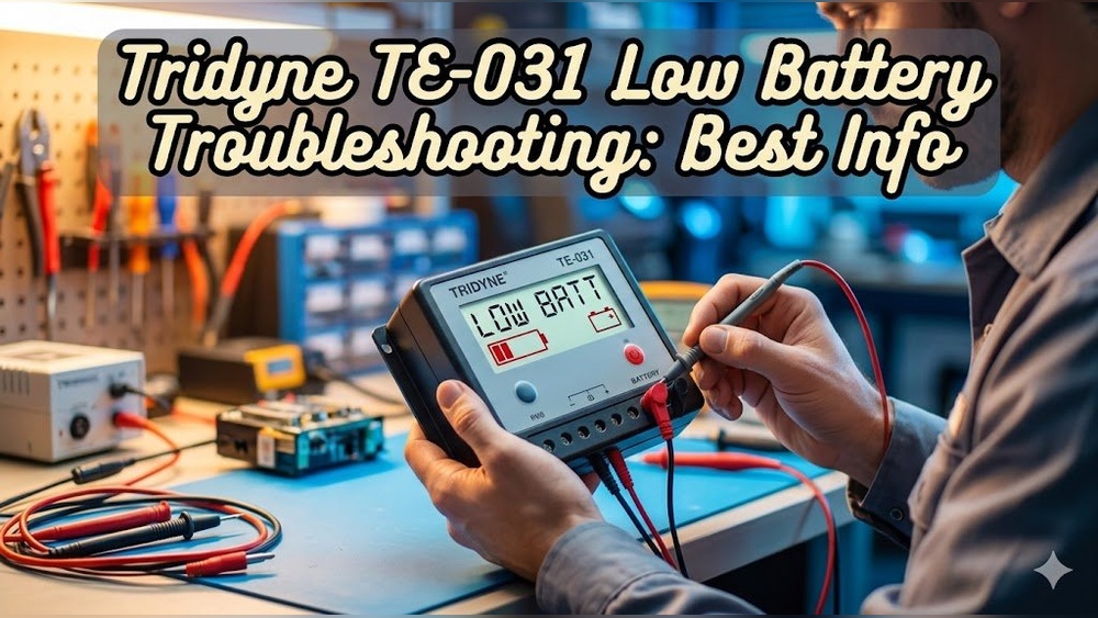 Tridyne Te 031 Low Battery Troubleshooting