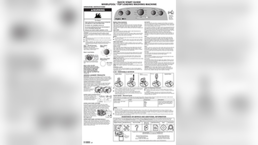 Whirlpool Wtw4957Pw Manual Troubleshooting