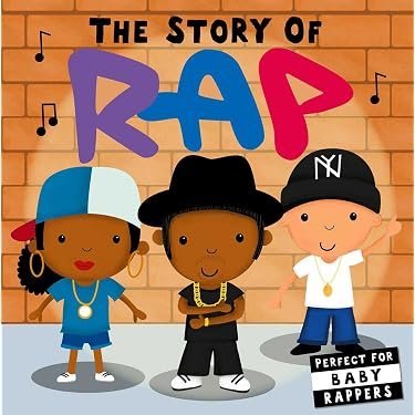Diverse children reading colorful books about hip hop in a modern library.