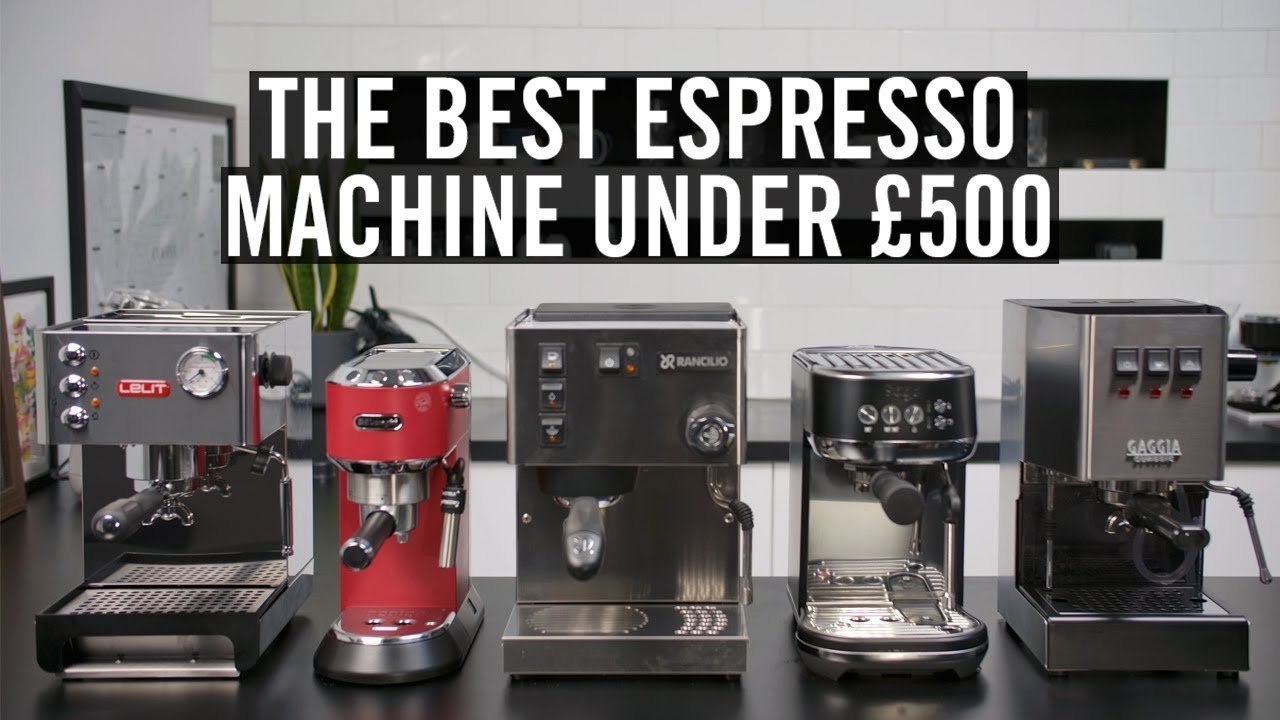 A modern espresso machine on a kitchen counter with fresh coffee prepared for beginners.