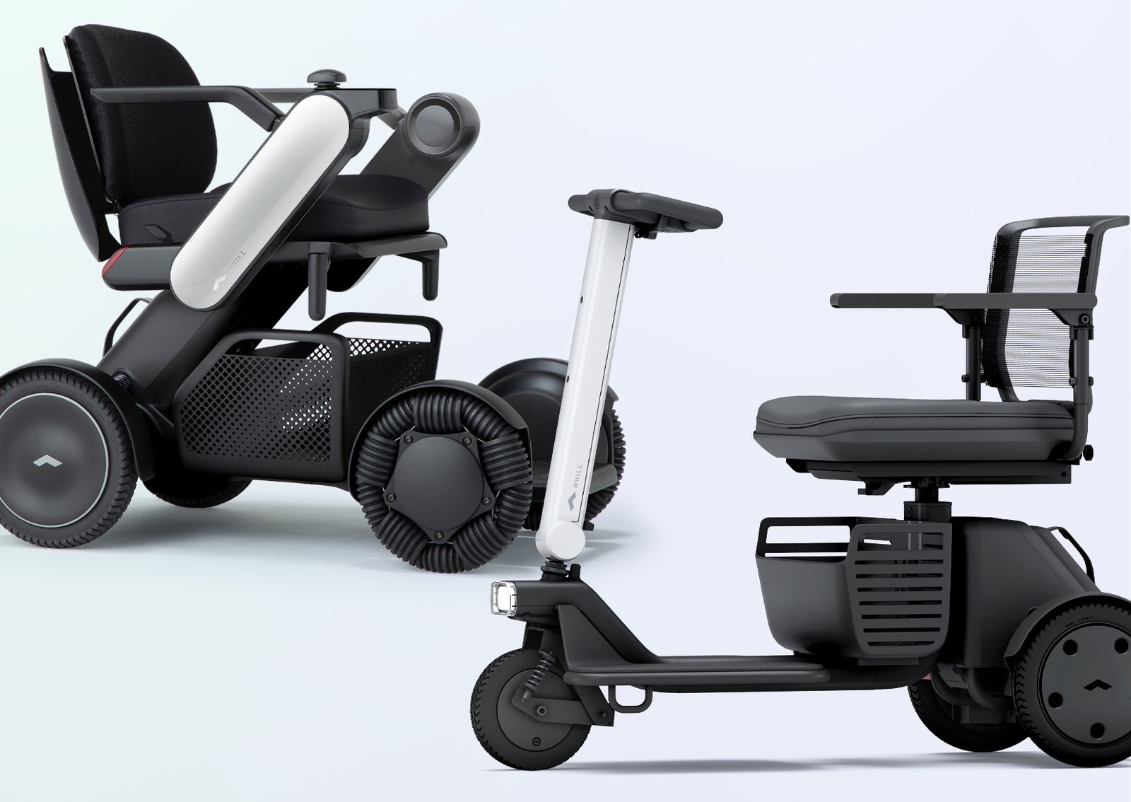 A durable mobility scooter tire sits on a paved path in a sunny park.