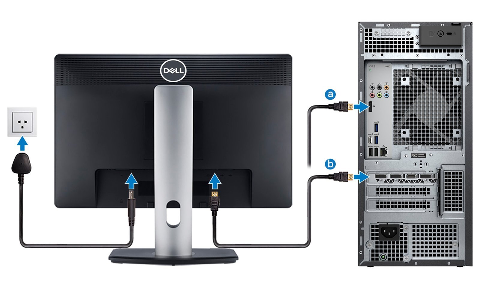 A laptop connected to an external Dell monitor to test hardware functionality.