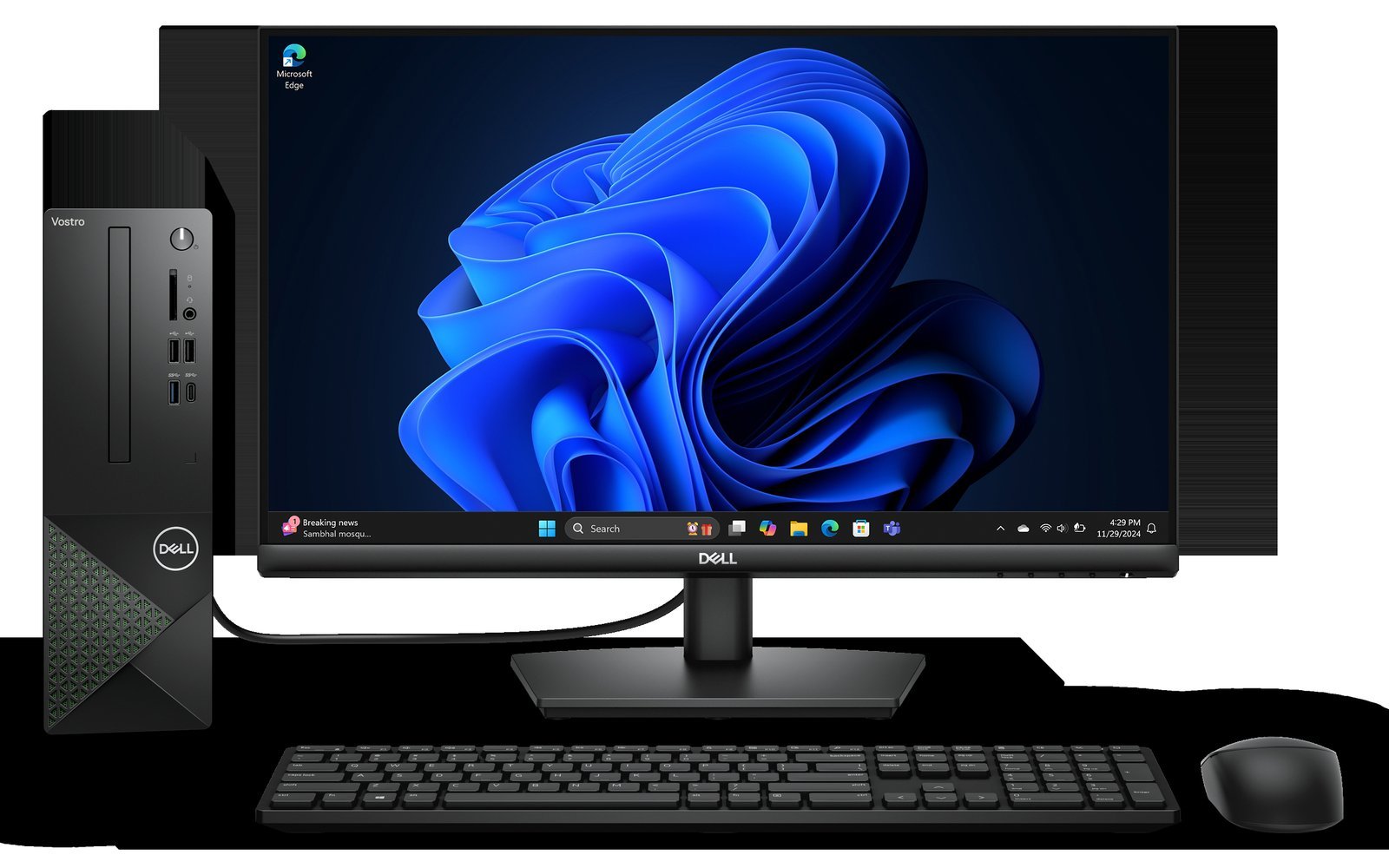 A clean home office setup featuring a Dell monitor for troubleshooting display issues.