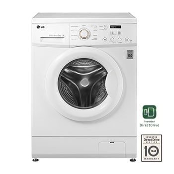 A clean laundry room setup with a manual for answering common washer questions.
