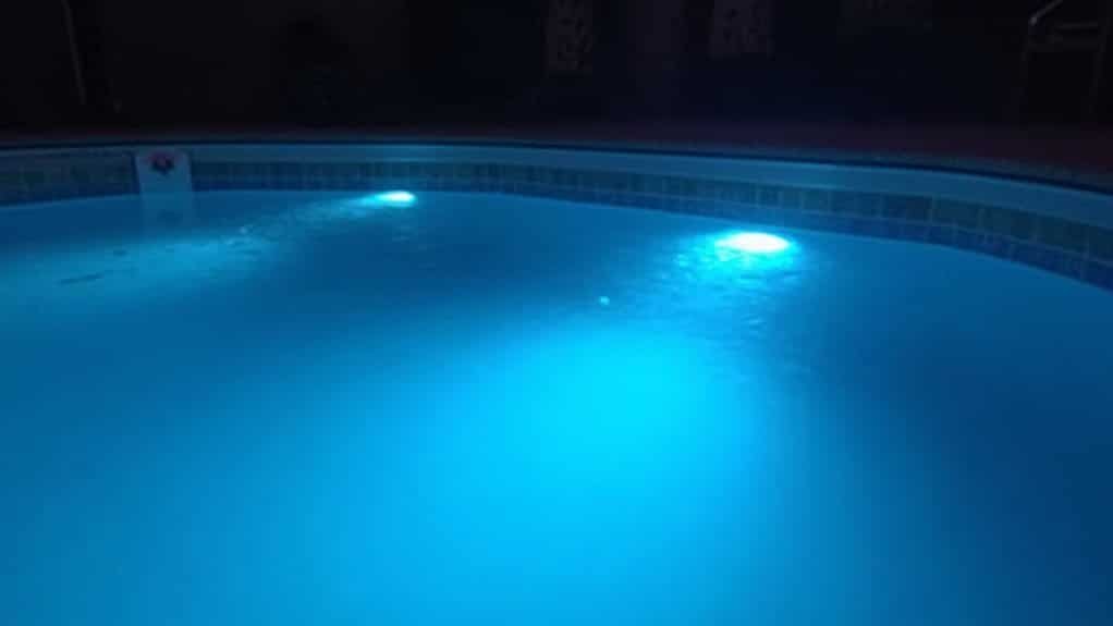 Essential tools and a digital guide for troubleshooting pool light issues on a patio table.