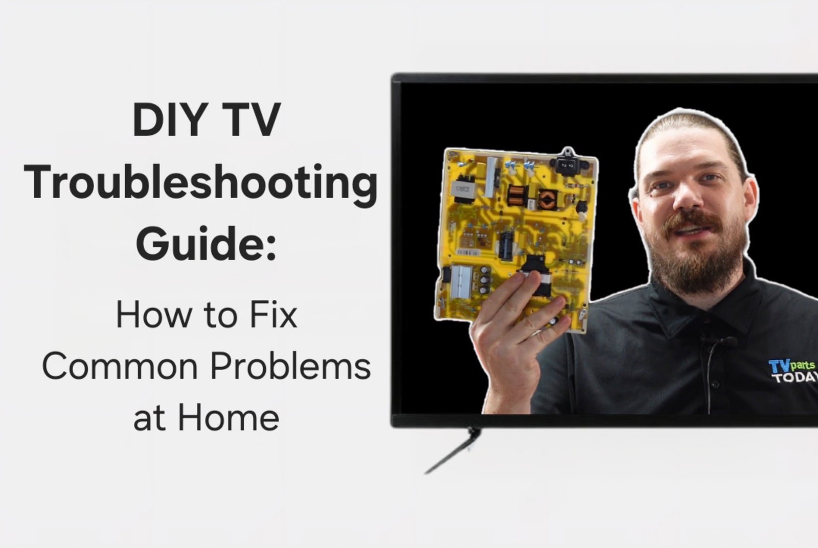 A person pointing a remote at a Samsung Smart TV to troubleshoot common issues.