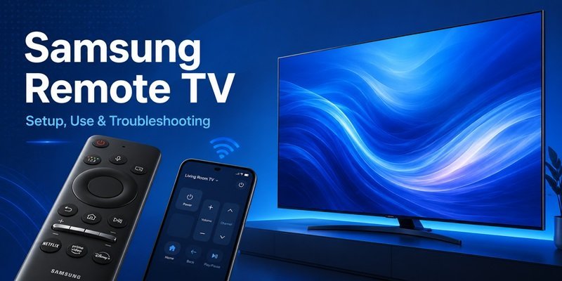 A clean living room setup featuring a Samsung Smart TV ready for regular maintenance.