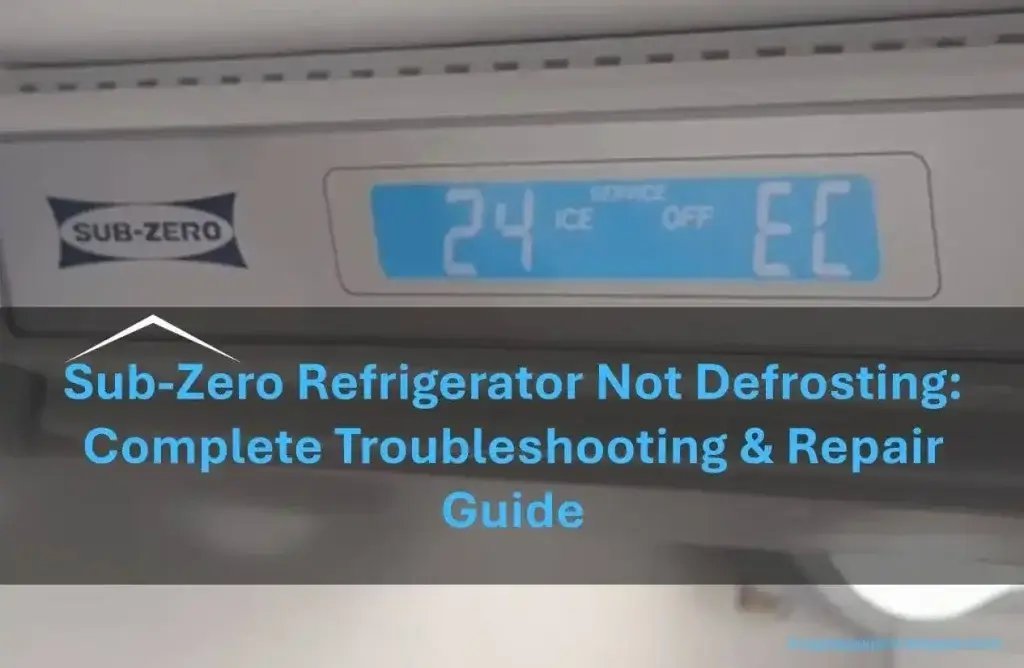 A set of tools for refrigerator maintenance resting on a clean kitchen counter.
