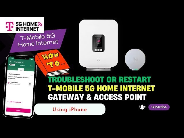 A home internet gateway device hidden inside a dark wooden cabinet causing signal issues.